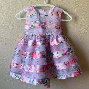 6-9M Girls Floral formal spring Easter dress